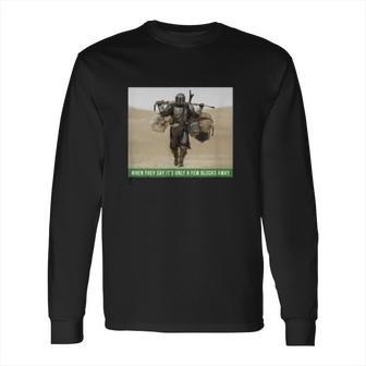 The Mandalorian And The Child Funny Meme Long Sleeve T-Shirt | Favorety CA