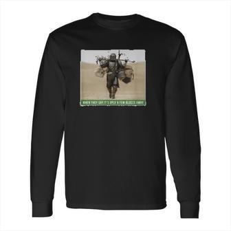 The Mandalorian And The Child Funny Meme Long Sleeve T-Shirt | Favorety DE