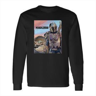 The Mandalorian The Child Painting Long Sleeve T-Shirt | Favorety