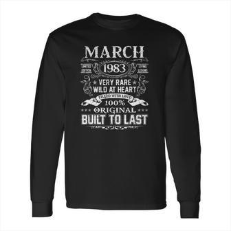 March 1983 38 Years Old 38Th Birthday Gifts Long Sleeve T-Shirt | Favorety