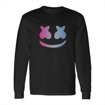 Marshmello Face Blue Violet Design Long Sleeve T-Shirt | Favorety AU