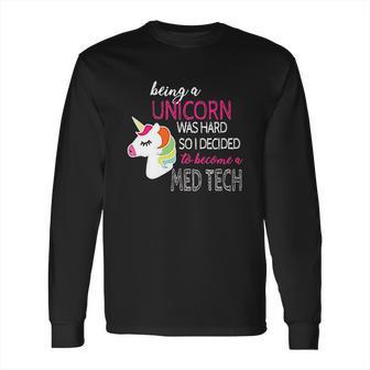 Med Tech Lab Medical Technician Unicorn Long Sleeve T-Shirt | Favorety AU