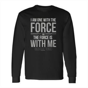 Mens Star Wars Rogue One Chirrut Force Is With Me Long Sleeve T-Shirt | Favorety