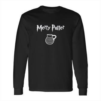 Merry Potter Funny Book Reading Harry Pottery Long Sleeve T-Shirt | Favorety CA