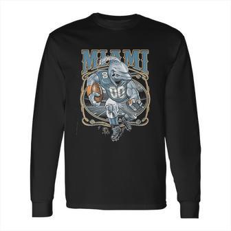 Miami Fans Mia Fantasy Football Sports Tri Blend Long Sleeve T-Shirt | Favorety