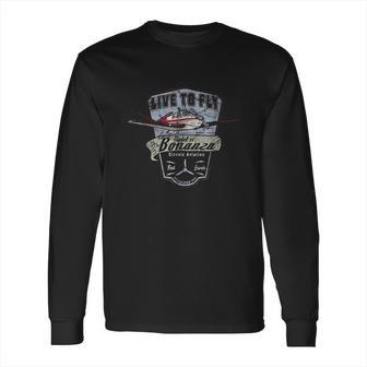 Model 35 Bonanza Airplane Live To Fly Vintage Long Sleeve T-Shirt | Favorety AU