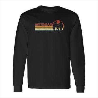 Mothman Retro Stripes Vintage Point Pleasant Cryptid Long Sleeve T-Shirt | Favorety CA