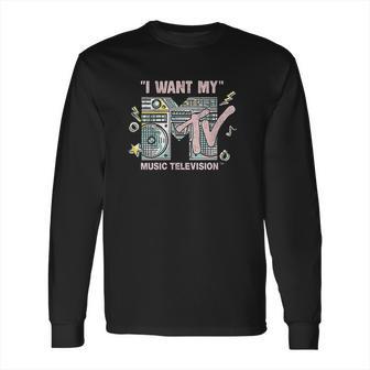 Mtv I Want My Mtv Vintage Speakers Long Sleeve T-Shirt | Favorety AU