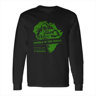 Muhammad Ali T Shirt Rumble In The Jungle Poster Ali Vs Foreman Long Sleeve T-Shirt | Favorety CA