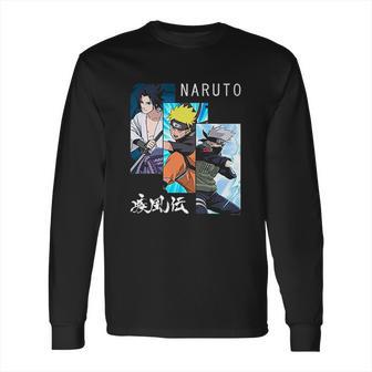 Naruto Shippuden 3 Panels And Kanji Long Sleeve T-Shirt | Favorety