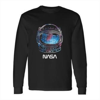 Nasa Galaxy Lineart Fill Helmet Long Sleeve T-Shirt | Favorety UK