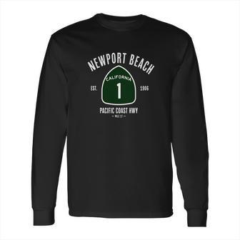 Newport Beach Pch Shirt Vintage Pacific Coast Highway Tee Long Sleeve T-Shirt | Favorety