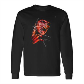 Nightmare On Elm Street Freddys Face Long Sleeve T-Shirt | Favorety DE