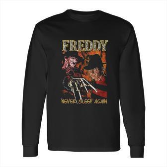 Nightmare On Elm Street Never Sleep Again Black Long Sleeve T-Shirt | Favorety DE