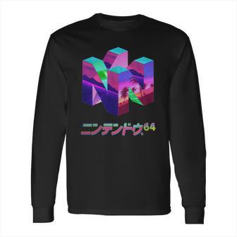 Nintendo 64 Vaporwave N64nintendo64 Console Game Vaporwave Vapor Vape Wave Retro Long Sleeve T-Shirt | Favorety DE