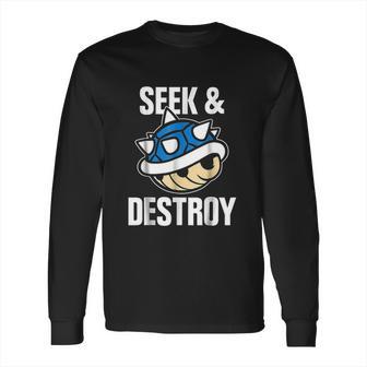 Nintendo Mario Kart Spiny Shell Destroys Graphic Long Sleeve T-Shirt | Favorety