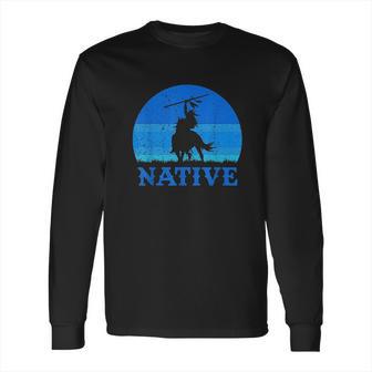 Northwest Native American Knight Pride Mountain Warrior Long Sleeve T-Shirt | Favorety