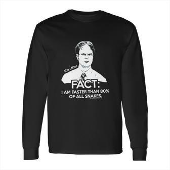 The Office Dwight Fact Faster Than Snakes Long Sleeve T-Shirt | Favorety AU