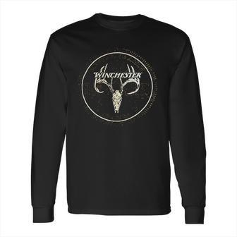 Official Winchester Deer Skull And Hunting Riffle Graphic Long Sleeve T-Shirt | Favorety