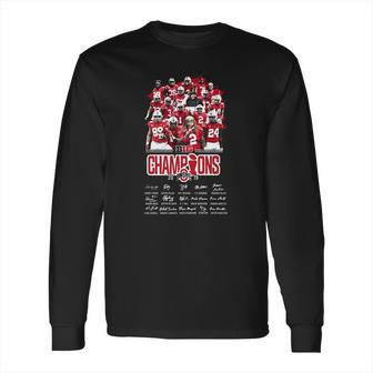 Ohio State Buckeyes Players Big Champions 2019 Signatures Sweater Long Sleeve T-Shirt | Favorety