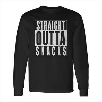 Old Glory Straight Outta Snacks Black Soft Baby One Piece Long Sleeve T-Shirt | Favorety AU