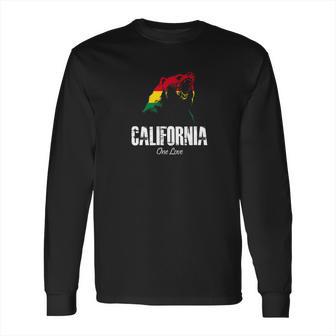 One Love California Bear Reggae Cali Vacation Tee Long Sleeve T-Shirt | Favorety UK