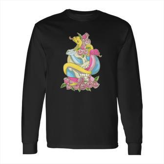 Pansexual Snake Kawaii Pastel Goth Subtle Pan Pride Long Sleeve T-Shirt | Favorety