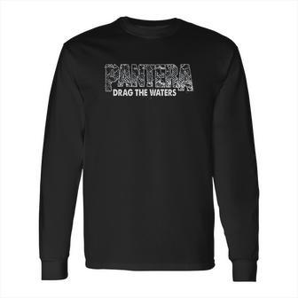 Pantera Official Snake Skin Logo Drag The Waters Long Sleeve T-Shirt | Favorety