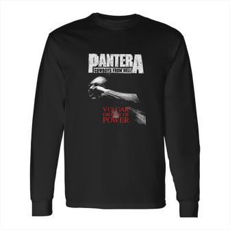 Pantera Vulgar Display Of Power Print Design Long Sleeve T-Shirt | Favorety