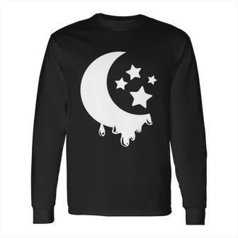 Pastel Goth Moon With Stars Kawaii Pastel Goth Design Gift Meaningful Gift Long Sleeve T-Shirt | Favorety