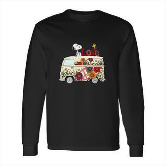 Peace And Love Are All We Need Volkswagen Bus Snoopy Shirts Long Sleeve T-Shirt | Favorety