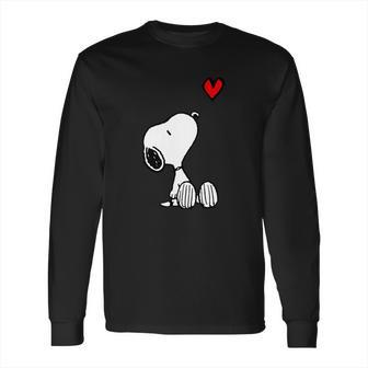 Peanuts Heart Sitting Snoopy Long Sleeve T-Shirt | Favorety AU