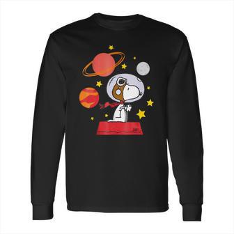 Peanuts Snoopy Space Pilot Mars Moon And Saturn Shirt Long Sleeve T-Shirt | Favorety DE