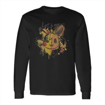 Pikachu And Eevee Lets Go Long Sleeve T-Shirt | Favorety CA