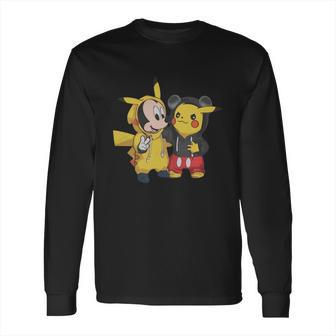 Pikachu And Mickey Long Sleeve T-Shirt | Favorety