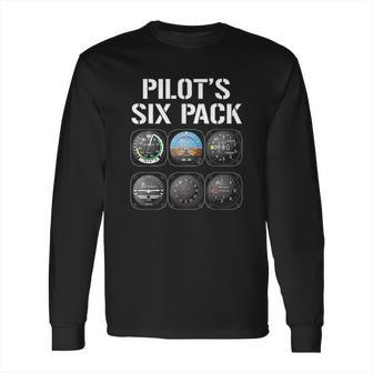 Pilot Six Pack Funny Pilot Aviation Flying Gift Long Sleeve T-Shirt | Favorety DE