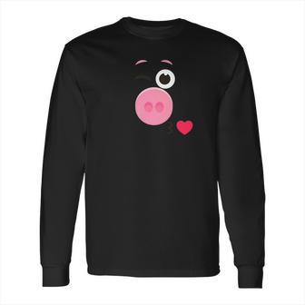 Pink Pig Emoji Family Matching Costume New Year 2022 Long Sleeve T-Shirt | Favorety CA