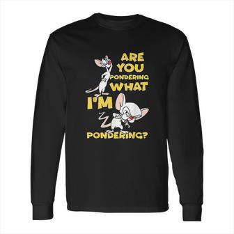 Pinky And The Brain Pondering Long Sleeve T-Shirt | Favorety UK