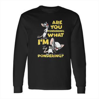 Pinky And The Brain Pondering Long Sleeve T-Shirt | Favorety AU