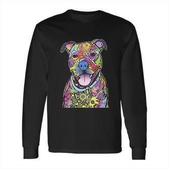 Pitbull Colourful Pit Bulls Dog Lovers Gift Long Sleeve T-Shirt | Favorety