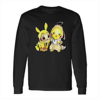 Pokemon Eevee And Pikachu Long Sleeve T-Shirt | Favorety