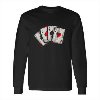 Poker Aces Stud Hands Lucky Souvenir Las Vegas Long Sleeve T-Shirt | Favorety DE