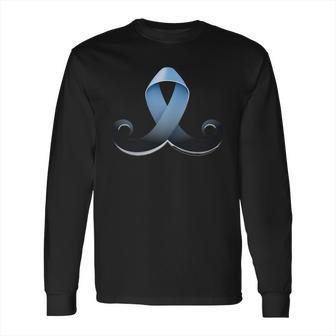 Prostate Awareness Ribbon Mustache Long Sleeve T-Shirt | Favorety AU