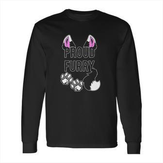 Proud Furry Furries Tail And Ears Cosplay Long Sleeve T-Shirt | Favorety