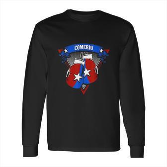 Puerto Rican Comerio Puerto Rico Boxing Gloves Long Sleeve T-Shirt | Favorety