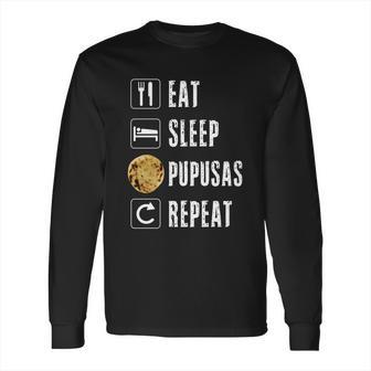 Pupusas El Salvador Gift Salvadorian Food Salvi Guanaco Eat Funny Gift Long Sleeve T-Shirt | Favorety AU