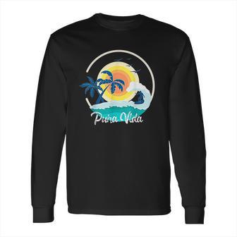 Pura Vida Costa Rica Toucan Tropical Surf Beach Gift Long Sleeve T-Shirt | Favorety