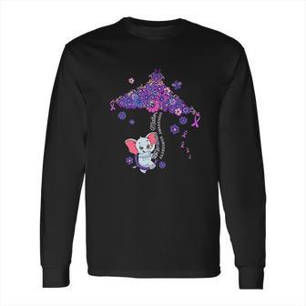 Purple Elephant Alzheimers Awareness Memories Matter Long Sleeve T-Shirt | Favorety CA