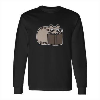 Pusheen The Cat Reading Juniors Long Sleeve T-Shirt | Favorety