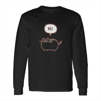 Pusheen Isaac Morris Hi Bye Juniors Long Sleeve T-Shirt | Favorety